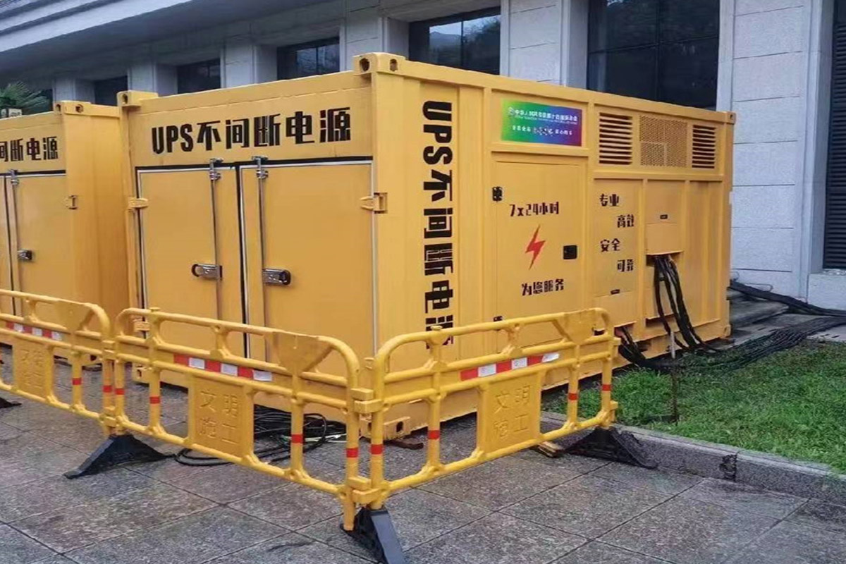 郸城发电机租赁施工现场
