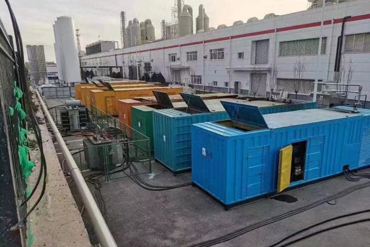 郸城发电机租赁施工现场